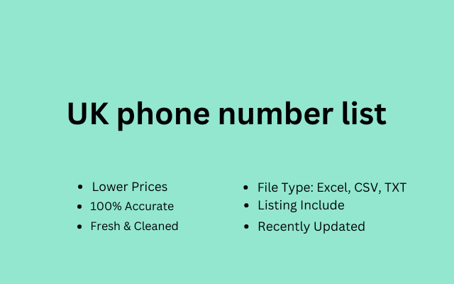 UK phone number list