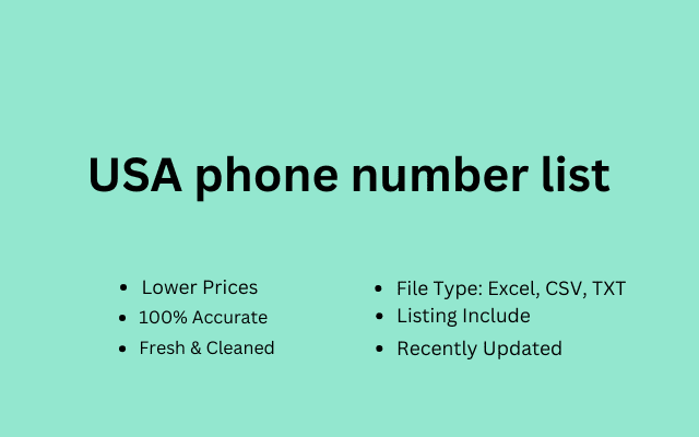 USA phone number list