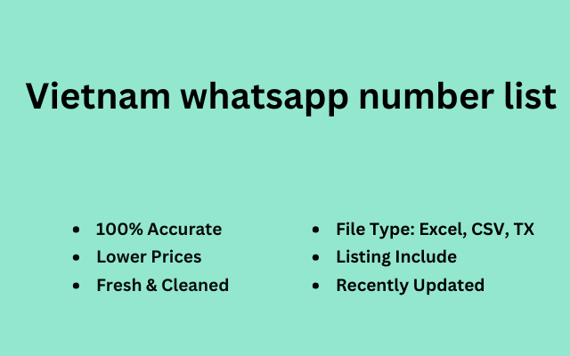 Vietnam whatsapp number list